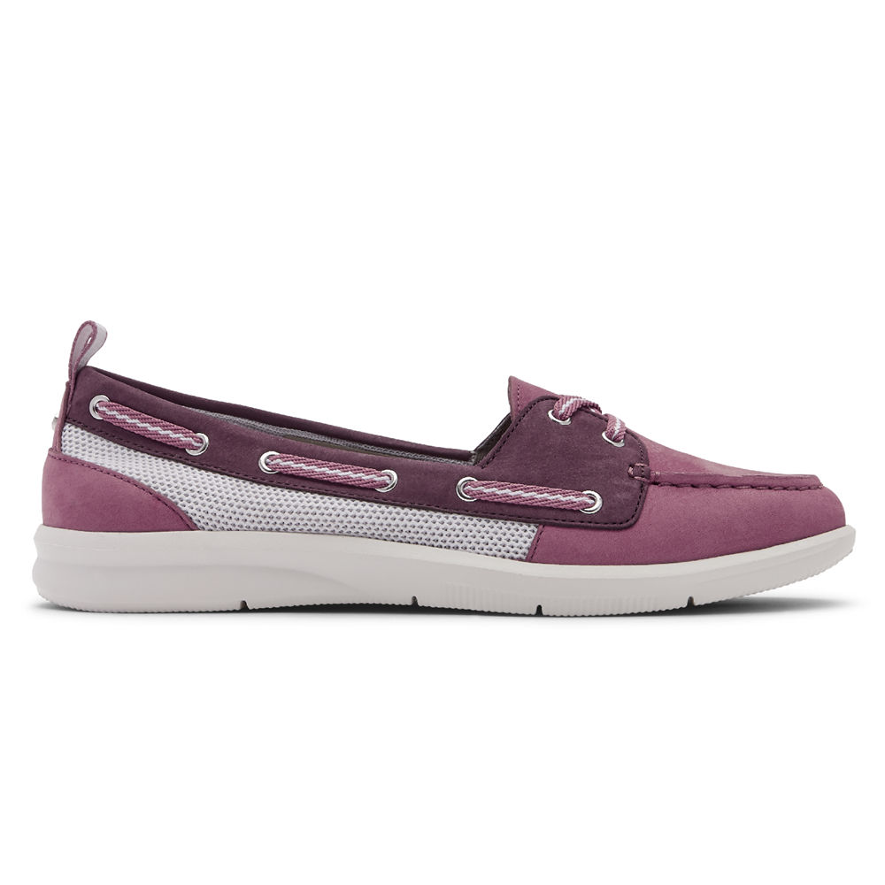 Rockport Boat Shoes For Womens Pink - Ayva Washable - LZ0365419